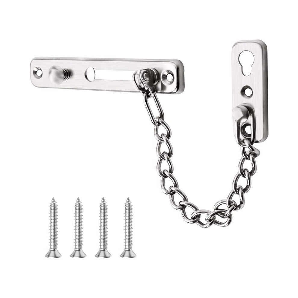 Silver Security Door Chains Sliding Door Lock With Screws For Family Hotel Apartment 9469042643599