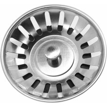 Küchenspülenstöpsel, 8 cm Abfluss, Spülbeckenstöpsel aus Edelstahl, Spülbeckenschutz für Küche und Bad, Abflussstopfen