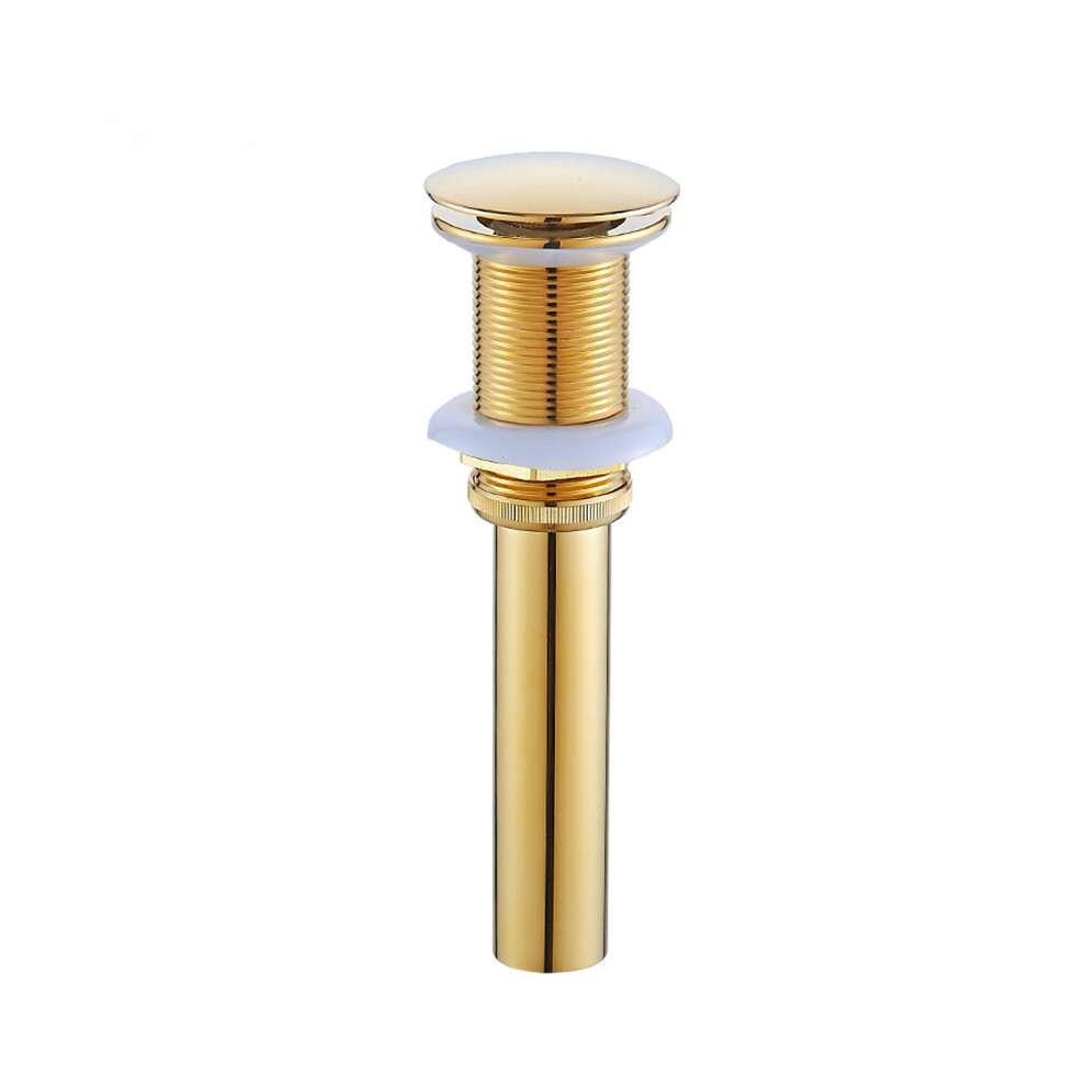 Premium Stainless Steel And Brass Pop-Up Sink Drain Without Overflow 9469042644534