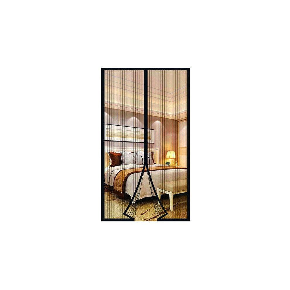 Magnetic Door Curtain 120X220 Cm Black For French Windows Anti Mosquitoes Flies 9469042647252