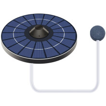 Solar-Teich-Sauerstoffpumpe mit Luftschlauch und Sprudelstein, Fischteichbelüfter, Sauerstoffspender für Vogelbad, Springbrunnen, kleiner Teich