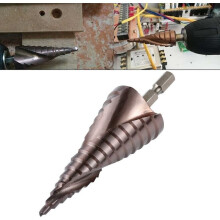 Drill Chuck 4-32mm Hss M35 Cobalt Spiral Groove Step Drill Bits 1/4'' Hex Handle 1pcs