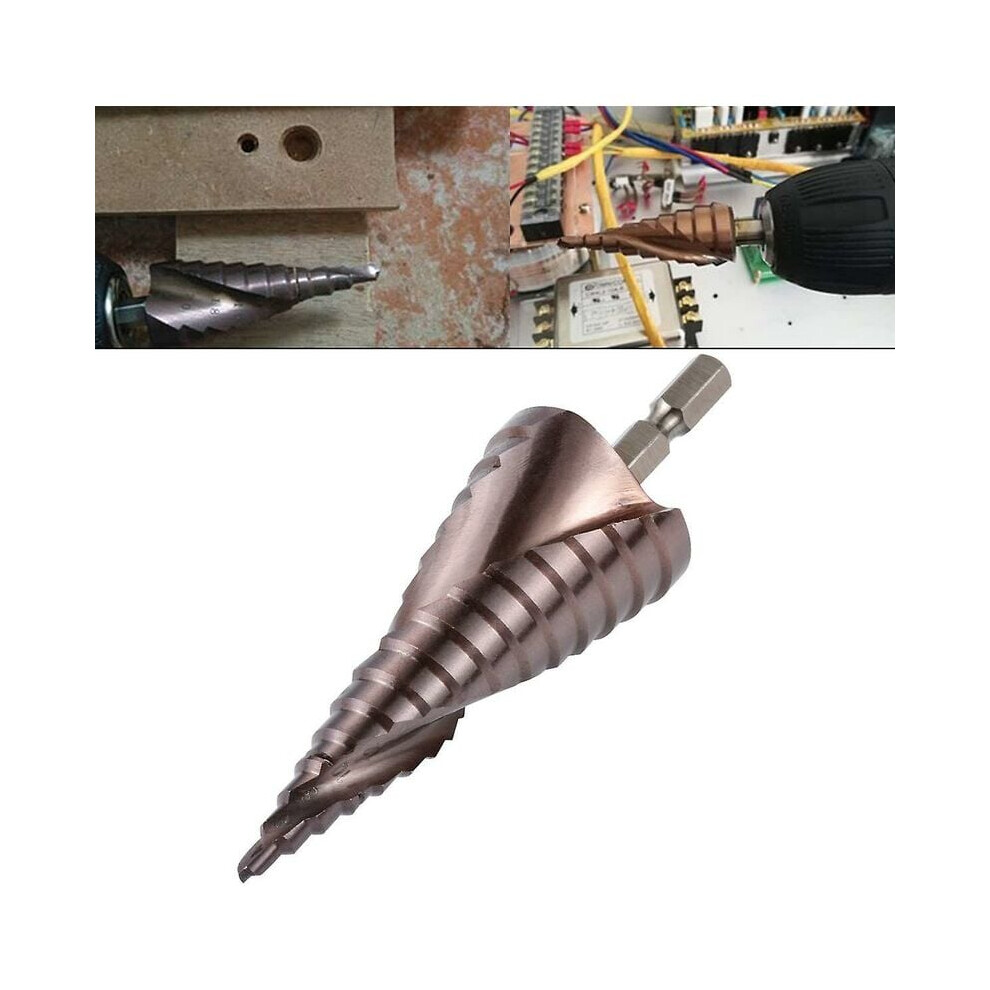 Drill Chuck 4-32Mm Hss M35 Cobalt Spiral Groove Step Drill Bits 1/4'' Hex Handle 1Pcs 9469042648129