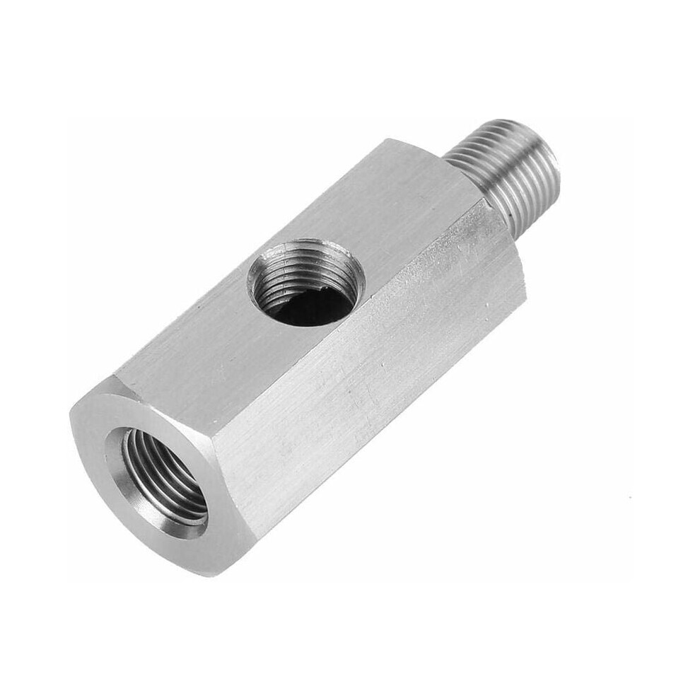 Oil Pressure Sensor Adapter, Stainless Steel M10 Oil Pressure Gauge T Parts To Npt Adapter Turbo Feed 9469042649461