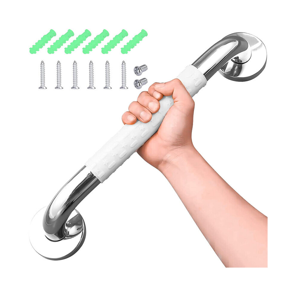Lifeasy White 40Cm Non-Slip Bathroom Grab Bar Stainless Steel Bathtub Safety Handle