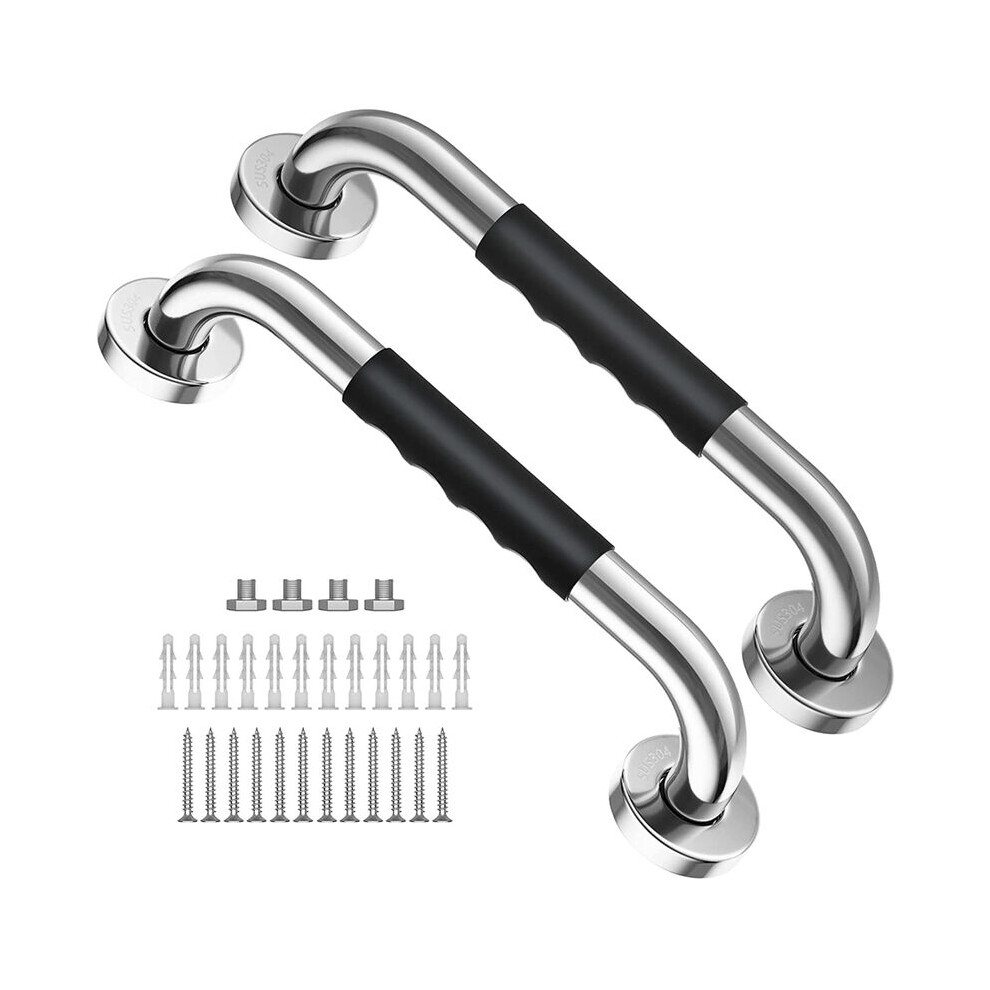 Lifeasy Set Of 2 Non-Slip Grab Bar Stainless Steel Safety Handle For Bathroom Toilet Bathtub - 30Cm