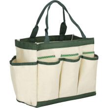 9-Pocket Garden Tool Storage Bag - Heavy-Duty 600D Oxford Fabric Organizer for Indoor & Outdoor Use