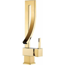 Brass Rotatable Gold Countertop Basin Hot and Cold Water Faucet Kitchen Sink Waterfall Faucet
