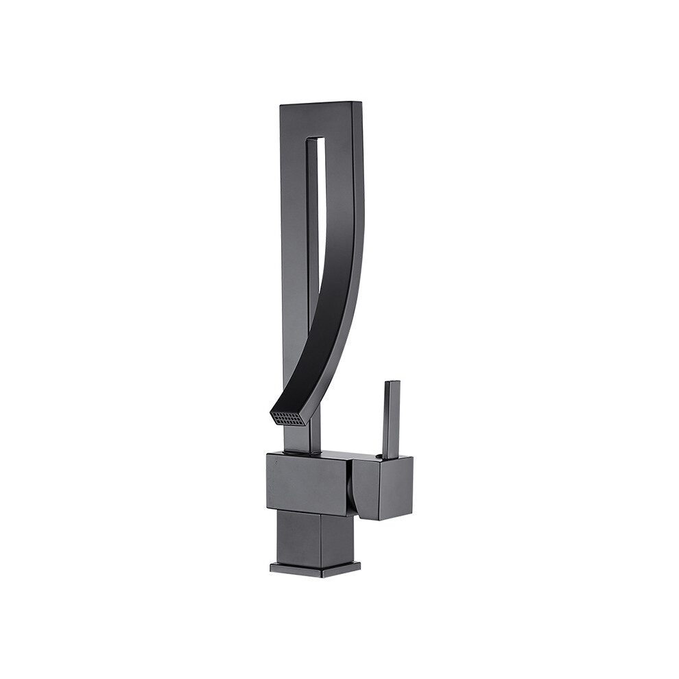 Brass Rotatable Black Countertop Basin Hot And Cold Water Faucet Kitchen Sink Waterfall Faucet 9469042651204