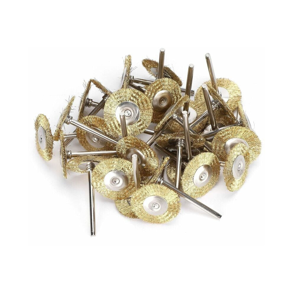 (Brass) 30Pcs Wire Brush Set, Complete Set Of Brass Wire Brush Polishing Wheels For Dremel Rotary Tools 9469042652089