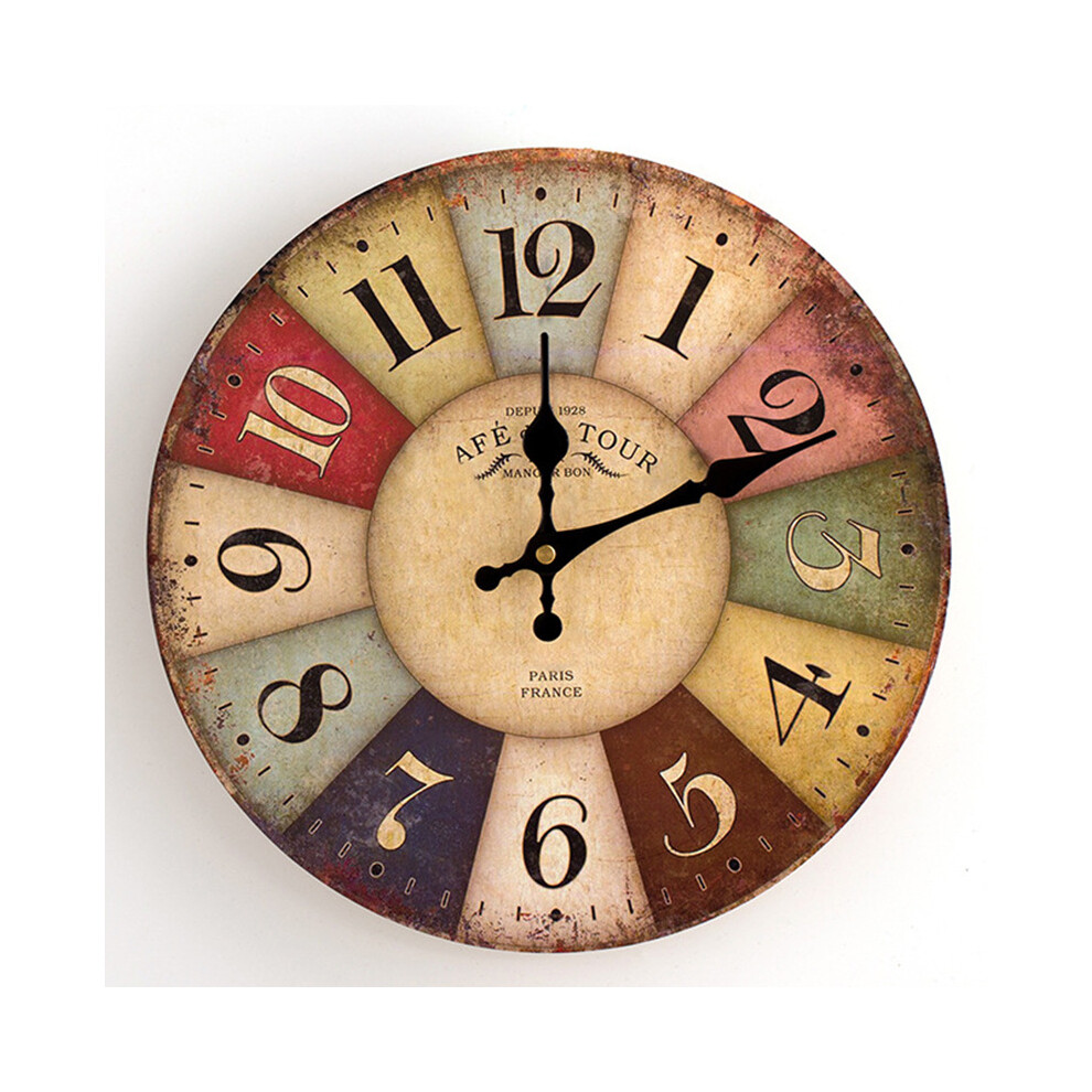 30cm Shabby Retro Style Wooden Wall Clock Pendulum-image-OPC-PG5RF5W-NEW