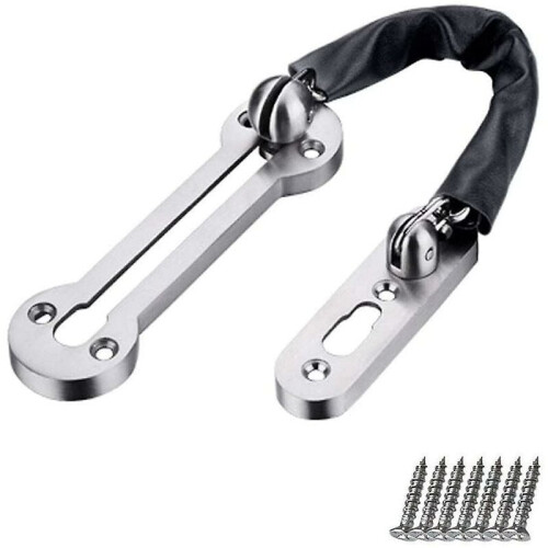 Silver Entry Door Chain Security Lock Chain Security Restrictor Chain Door Restrictor Chain - Polished Chrome