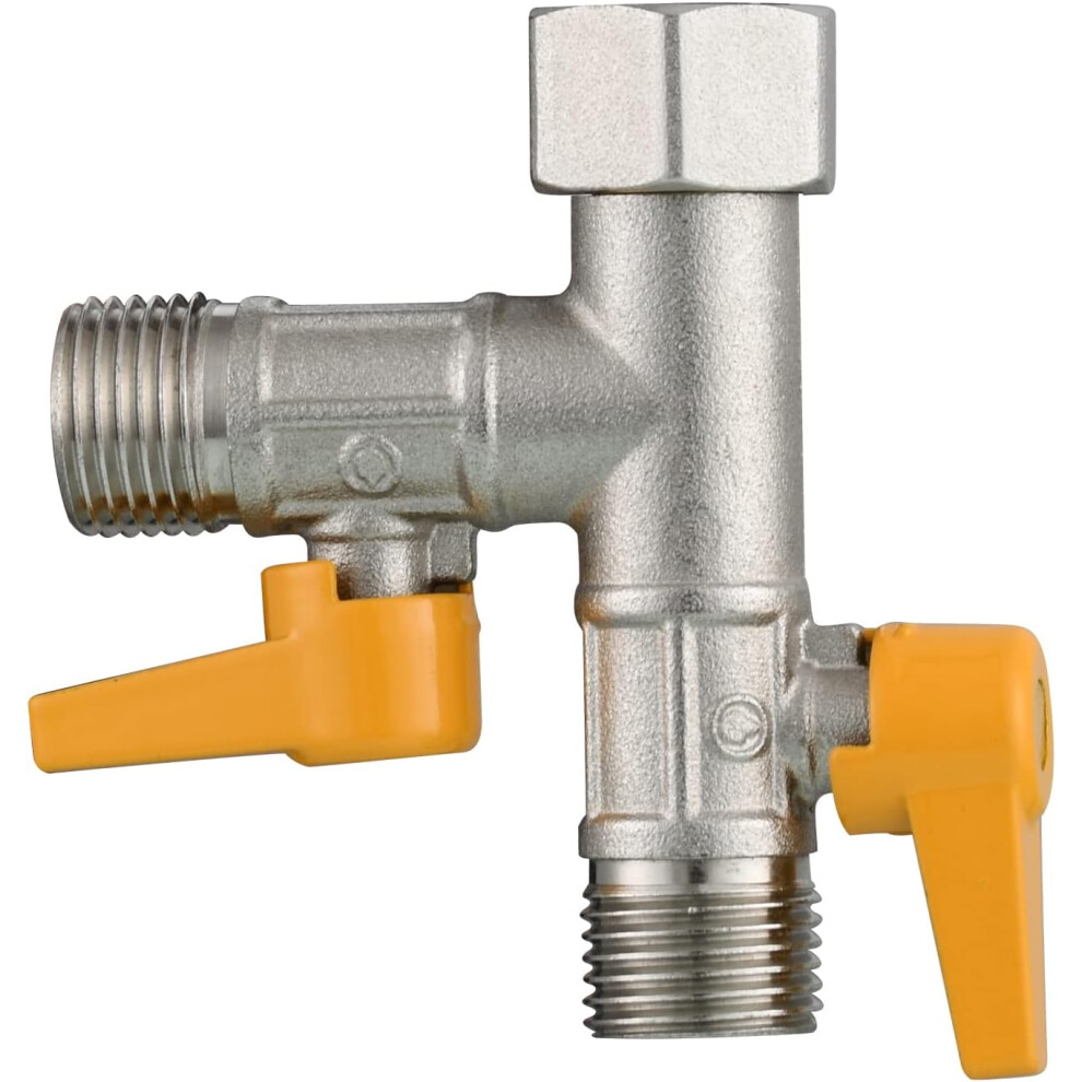 Three Way Valve T-Connector 1/2 Shower Head And Shower Arm Three Way Diverter Brass Adapter Faucet Stop 9469042655288