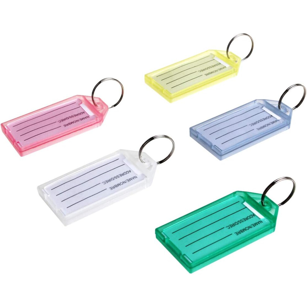 40Pcs Key Tags, Colored Key Tags, Plastic Key Tags With Split Ring Key Chain, Assorted Colors 9469042655882