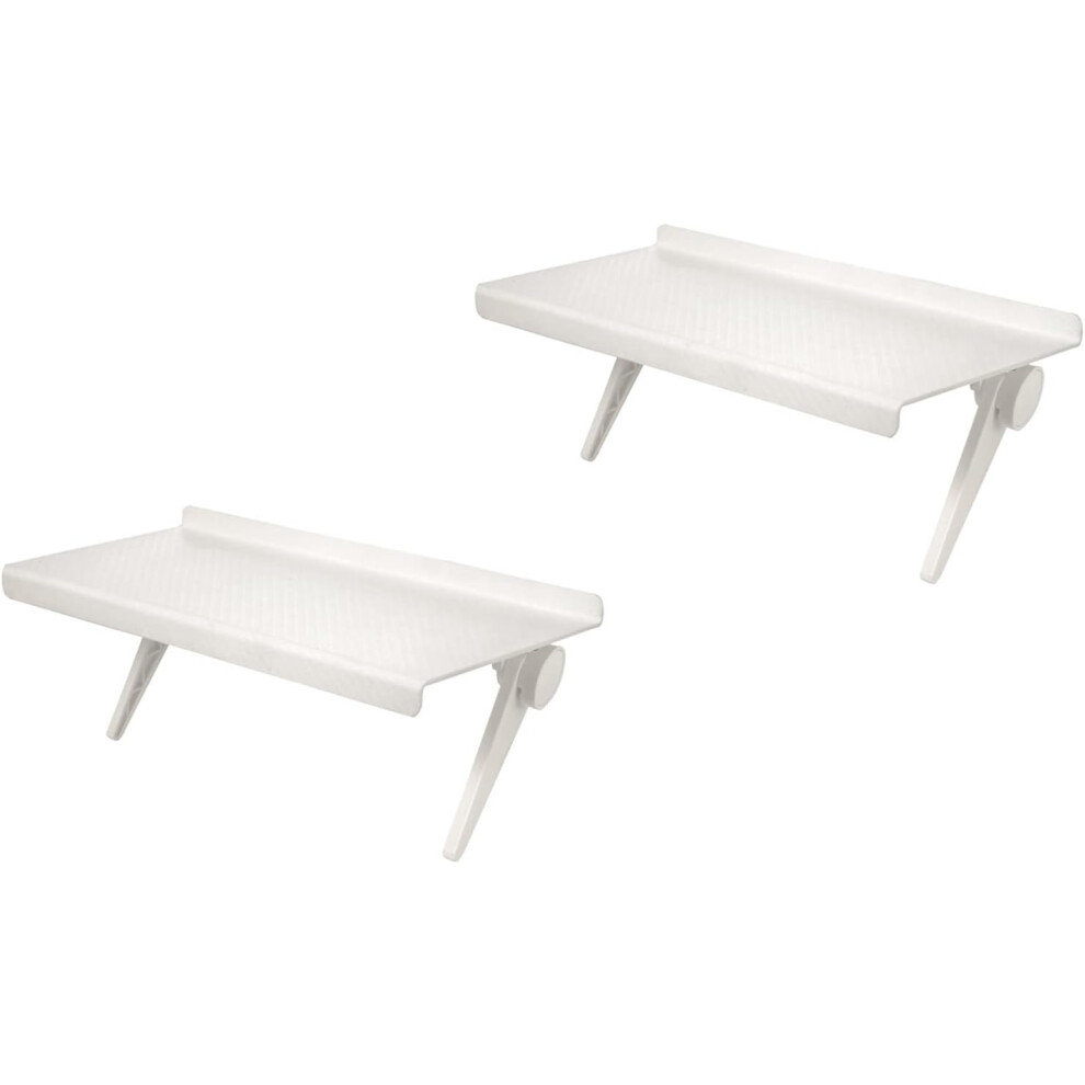 2Pcs Tv Top Shelf Screen Rack Foldable Monitor Stand (White)Screen Shelf Adjustable Tv Computer Monitor Storage Holder For Flat Panel Tv Computer White 9469042656032