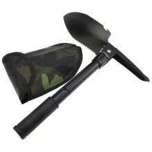 Pala pieghevole militare, mini pala da campeggio multifunzione con custodia per campeggio, escursionismo, strumento di sopravvivenza, pala da giardino