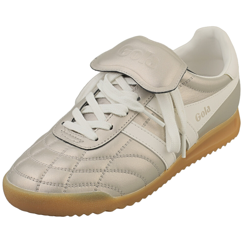 Gola (5) Stadium 86 Womens Fashion Trainers In Champagne Off White