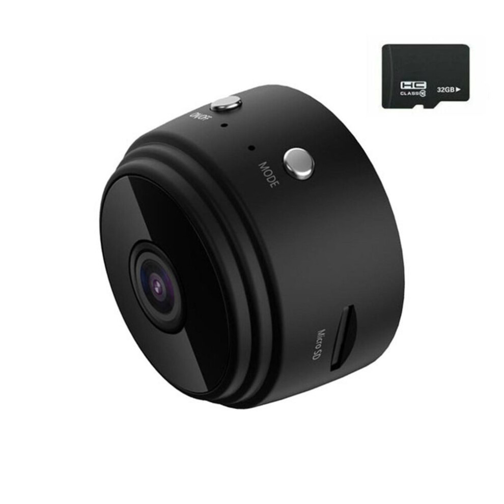 (black, One Size) Sagit A9 Mini Camera WiFi Home Camcorder 1080P HD Cam Webcam Security Camera For Home Car Indoor Outdoor With 32GB SD Card