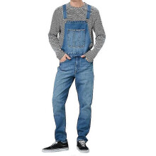 (Dark Blue, 2XL) Men Jeans Pants Denim Dungarees Overalls Bib And Brace Work Trousers -suzuka