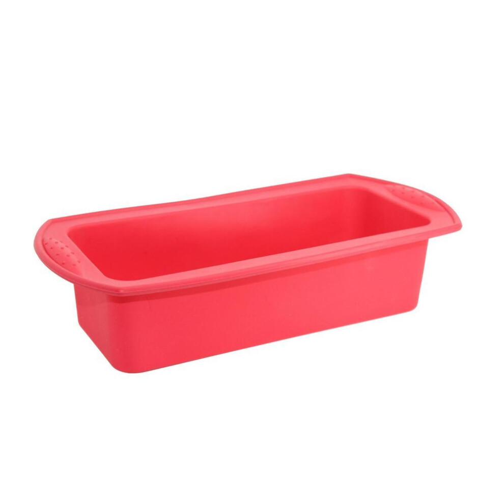 (red) 1 Pcs Rectangular Silicone Bread Pan Mold Loaf Toast Bread Pans  Long Square Baking Mold for Dishes HMM