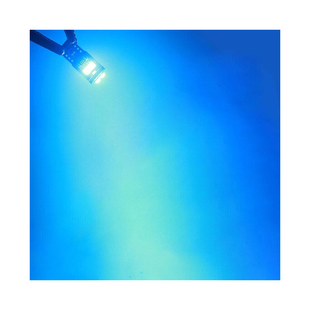 (Ice ) 10X T10 W 5W Led 6 Smd Parking Interior Lighting Bulb Blue/Light 5014561709680