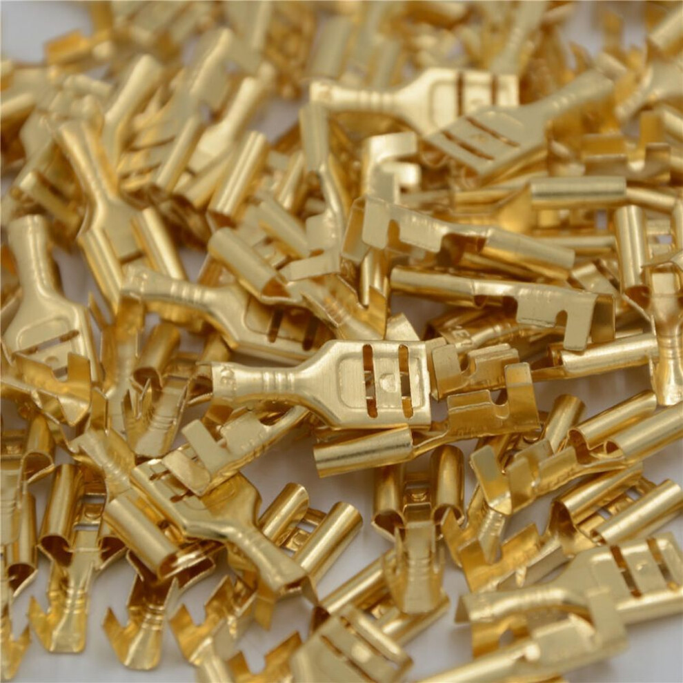 100 Pcs High-grade Material Practical Female Spade Terminal Connector Easy To Attach And Detach