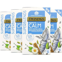 Twinings Superblends Calm Tea - Spiced Camomile, Vanilla & Roasted Chicory Root Herbal Tea Infusion with Vitamin B3 (Niacin), 80 Biodegradable Tea
