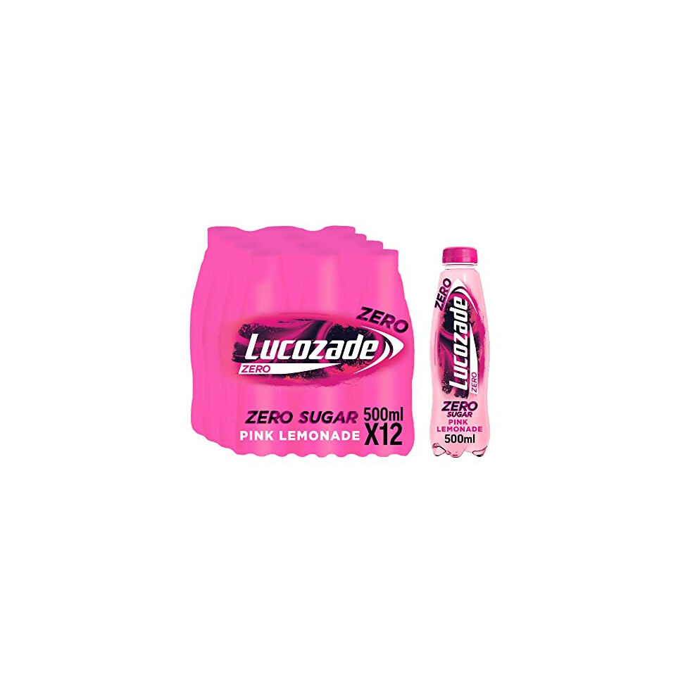 Lucozade Zero Lemonade 12X500ml Pink