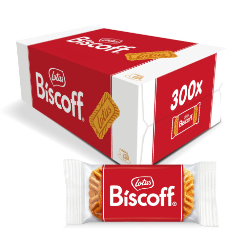 Biscoff Original Caramelised Single Biscuits (Pack of 300 - catering size)