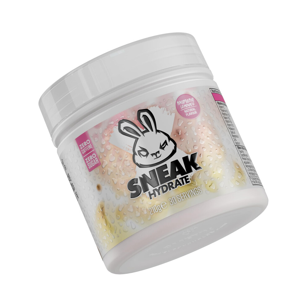 Sneak | Raspberry Lemonade Hydrate | Zero Caffeine, Zero Sugar, Natural Flavours & Colours, Ashwagandha Ksm-66, Coconut Water | 30 Servings