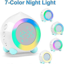 Children's Alarm Clock Light Up Digital Led Lamp Alarm Clock Night Light Girl Boys Day Night Child Adjustable Volume Snooze Usb Charge Alarm Clock