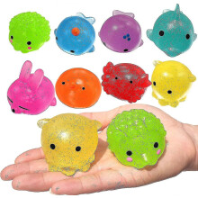 8 Pieces Jumbo Glitter Mochi Squishy Toy Squishy Animals Stress Reliever Kids Party Favours