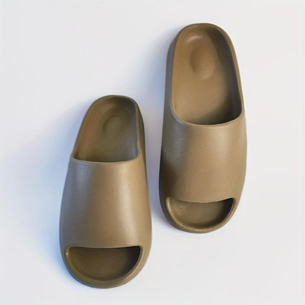 (brown, 42-43) Men&apos;s Slippers, Casual Anti Slip Slippers, Open Toe Shoes, Suitable For Indoor And Outdoor Beach Showers, Spring And Summer