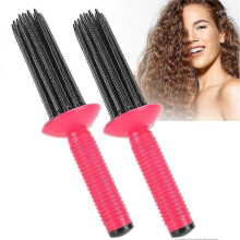 Styler for Curly Hair, Curl Tools Hair Curler Hair Fluffy Curling Roll Comb Antislip Curling Wand H