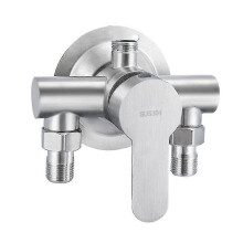 1 Pc 304 Stainless Steel Hot And Cold Water Mixing Valve Surface Mounted Shower Faucet Water Heater Switch Mixing Valve Bathroom