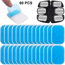 60pcs Gel Sheets Compatible with Gel Pad, Abs Trainer Replacement Gel Sheet Abdominal Toning Belt Muscle Toner Ab Trainer Accessories