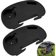 Drinks Holder, 2 Pack Chair Cup Holder, Drink Holder Chair Table Tray Lounger Mobile Phone Holder Bottle Holder for Camping Chair Deck Chair Camping C