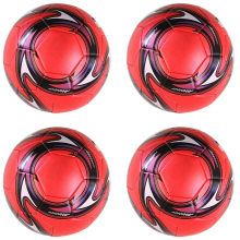 4X Professional Soccer Ball Size 5 Official Training Football Competition Outdoor Red