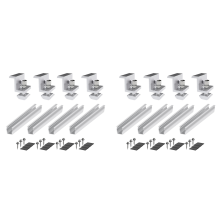 8X Solar Panel Bracket Photovoltaic Rail Mount Fastening Module with Mid for Trapezoidal Roof 30mm