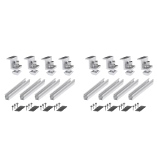 8X Solar Panel Bracket Photovoltaic Rail Mount Fastening Module with Mid for Trapezoidal Roof 35mm
