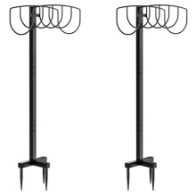 2X Garden Water Hose Holder-Detachable Stand Heavy Duty Metal Hanger,Garden Holder Storage Rack