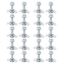 2X L Track Threaded Stud Fittings L-Track Double Lug Fitting Tie Down, Used with Rails, Silver