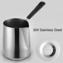 3X Stainless Steel Butter and Coffee Warmer,Turkish Pot,Mini Melting Pot Milk with Spout -(600Ml)