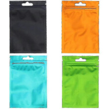 100 Pieces Color Zip Lock Bags 4 Colors Resealable Smell Proof Bags Ziplock Bags