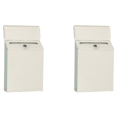 2X Mailbox Office Mailboxes Mail Boxes Outdoor Wall Mounted Locking Wall- Key Drop Box