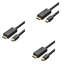 3X Mini DisplayPort to 4K DP 6 Feet Cable for /Pro, Pro/Dock, Monitor