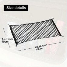 (110*40cm(43.3*15.8inch)Cargo Net Stretchable, Car Exterior Accessories, Adjustable Elastic Trunk Storage Net With Hook For Suvs, Cars And Trucks