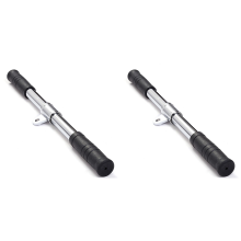 2X Pull Down Bar Gym Rotating Straight for Cable Machine Attachments Workout Biceps Training Equipment