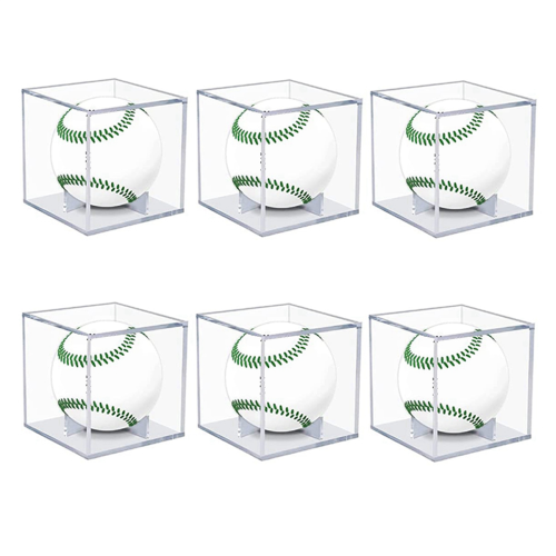 12Pcs Baseball Display Case,UV Protected Acrylic Box,Clear Case Autograph Ball Showcase 2