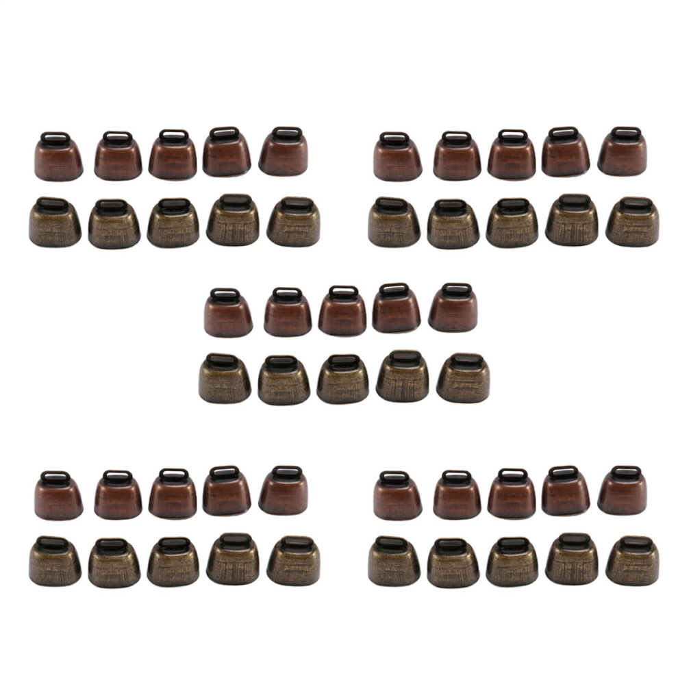 50PCS Cow Horse Sheep Grazing Small Brass Bells,Cowbell Retro Bell for Copper,Cow Bells Noise Maker